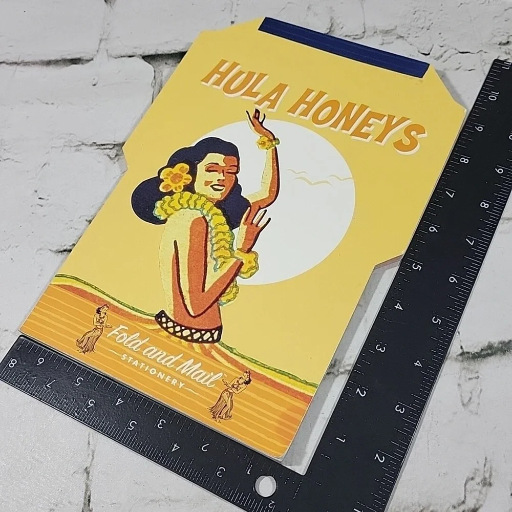 Vintage Fold & Mail Stationary Hula Honeys Polynesian Girls By Jim Heimann 2004